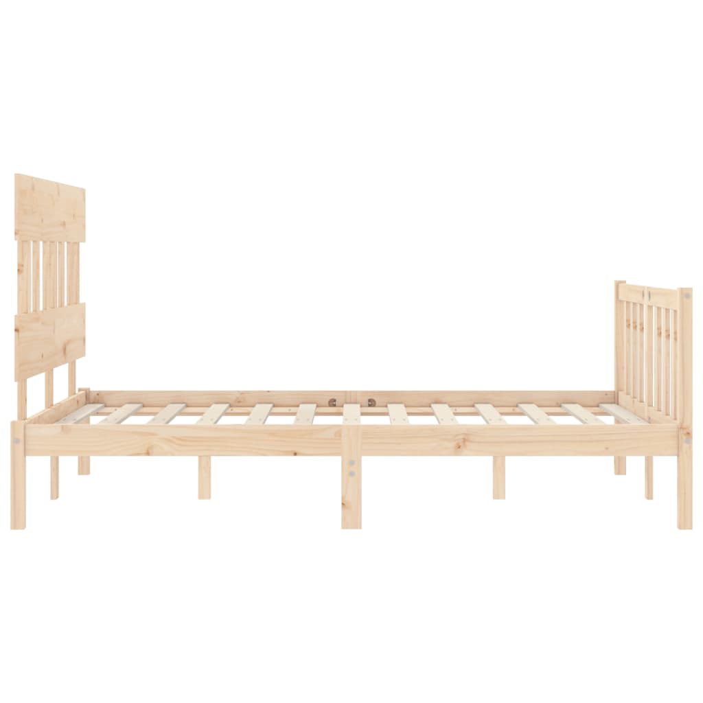 vidaXL Cadru de pat fără saltea, 140x190 cm, lemn masiv de pin vidaXL Cadru de pat fără saltea, 140x190 cm, lemn masiv de pin