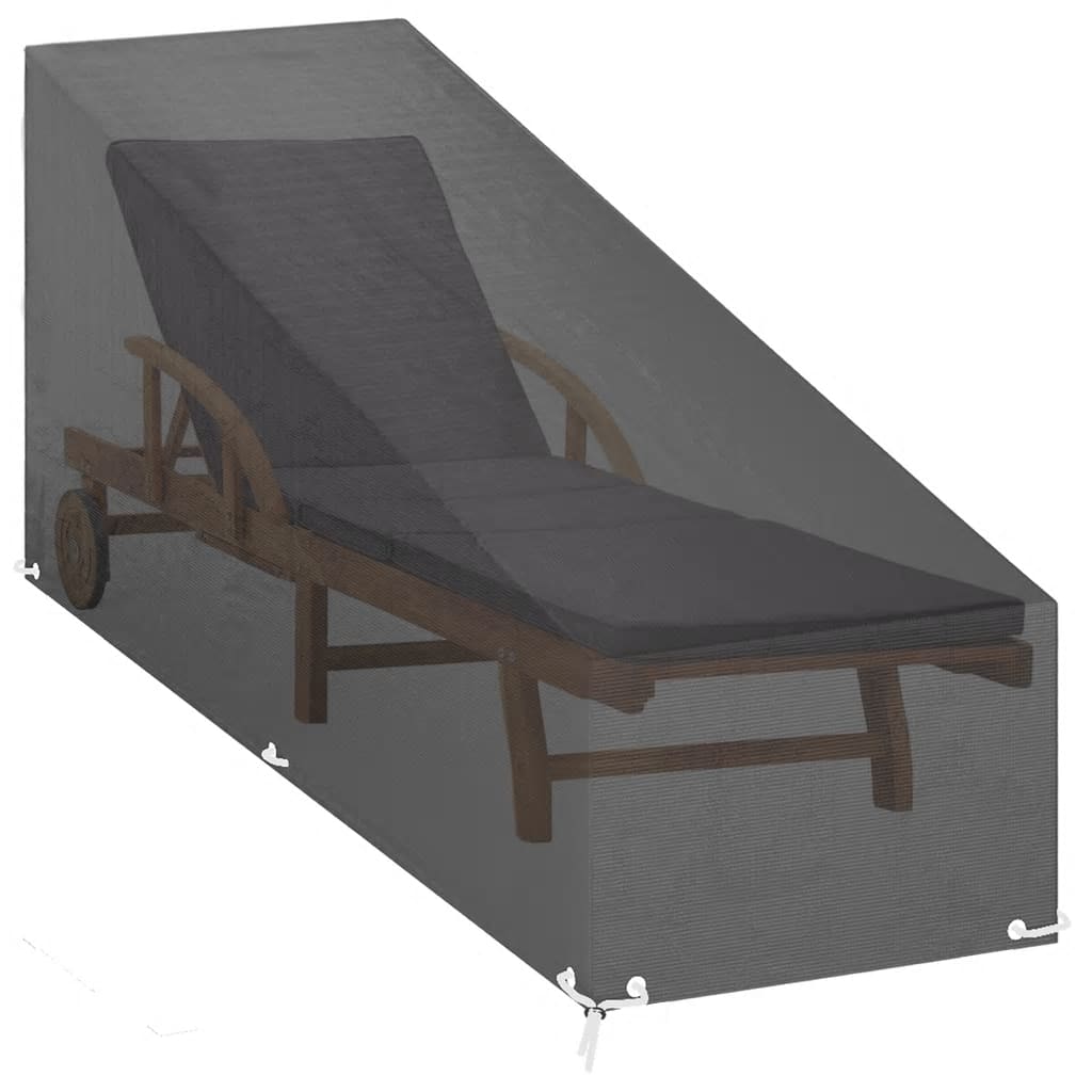 vidaXL Husa șezlong, 12 ocheți, 200x65x35/60 cm, polietilenă vidaXL Husa șezlong, 12 ocheți, 200x65x35/60 cm, polietilenă