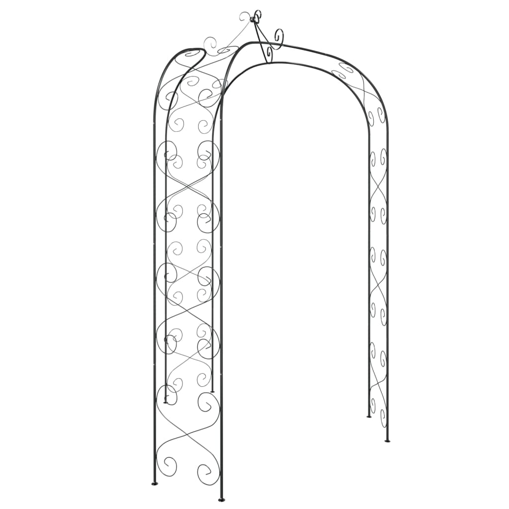 vidaXL Arcadă de grădină, negru, Ø180x255 cm, oțel vidaXL Arcadă de grădină, negru, Ø180x255 cm, oțel