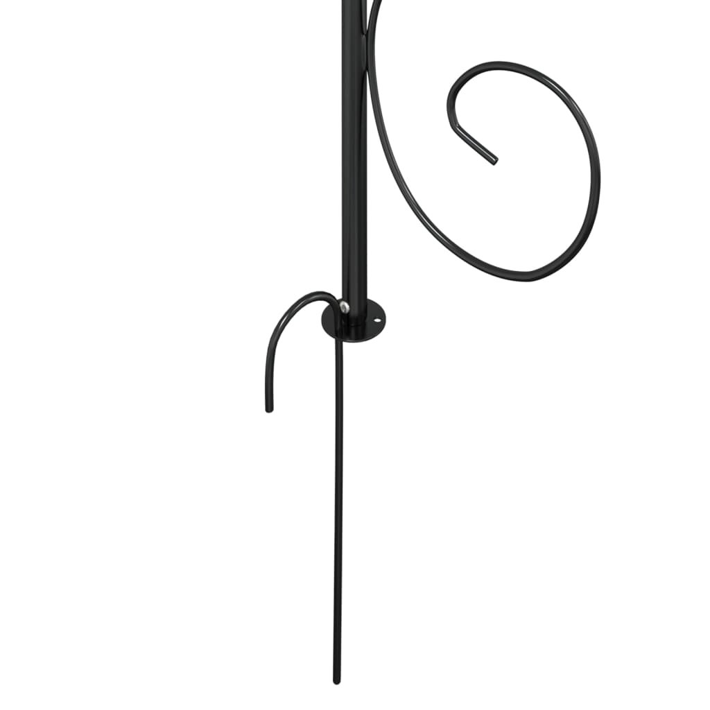 vidaXL Arcadă de grădină, negru, Ø180x255 cm, oțel vidaXL Arcadă de grădină, negru, Ø180x255 cm, oțel