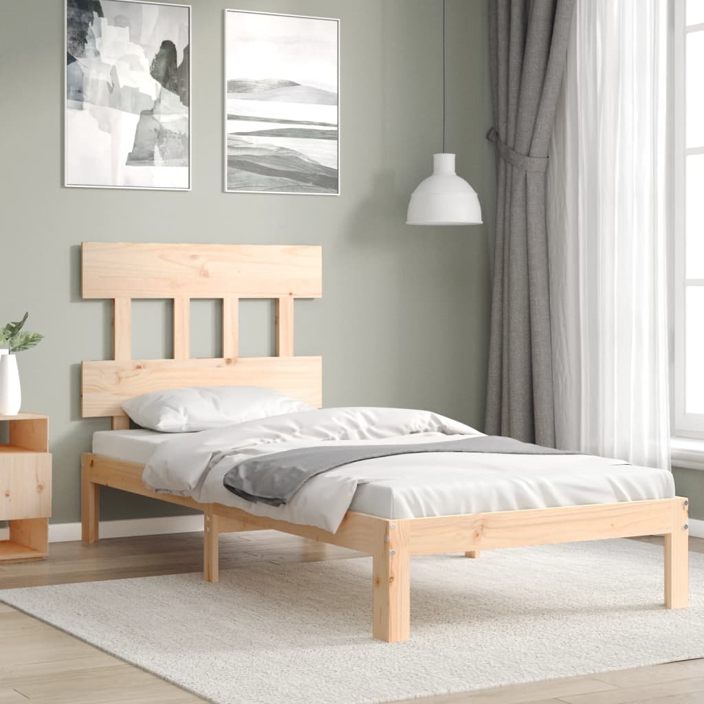 vidaXL Cadru de pat fără saltea, 90x200 cm, lemn masiv pin vidaXL Cadru de pat fără saltea, 90x200 cm, lemn masiv pin