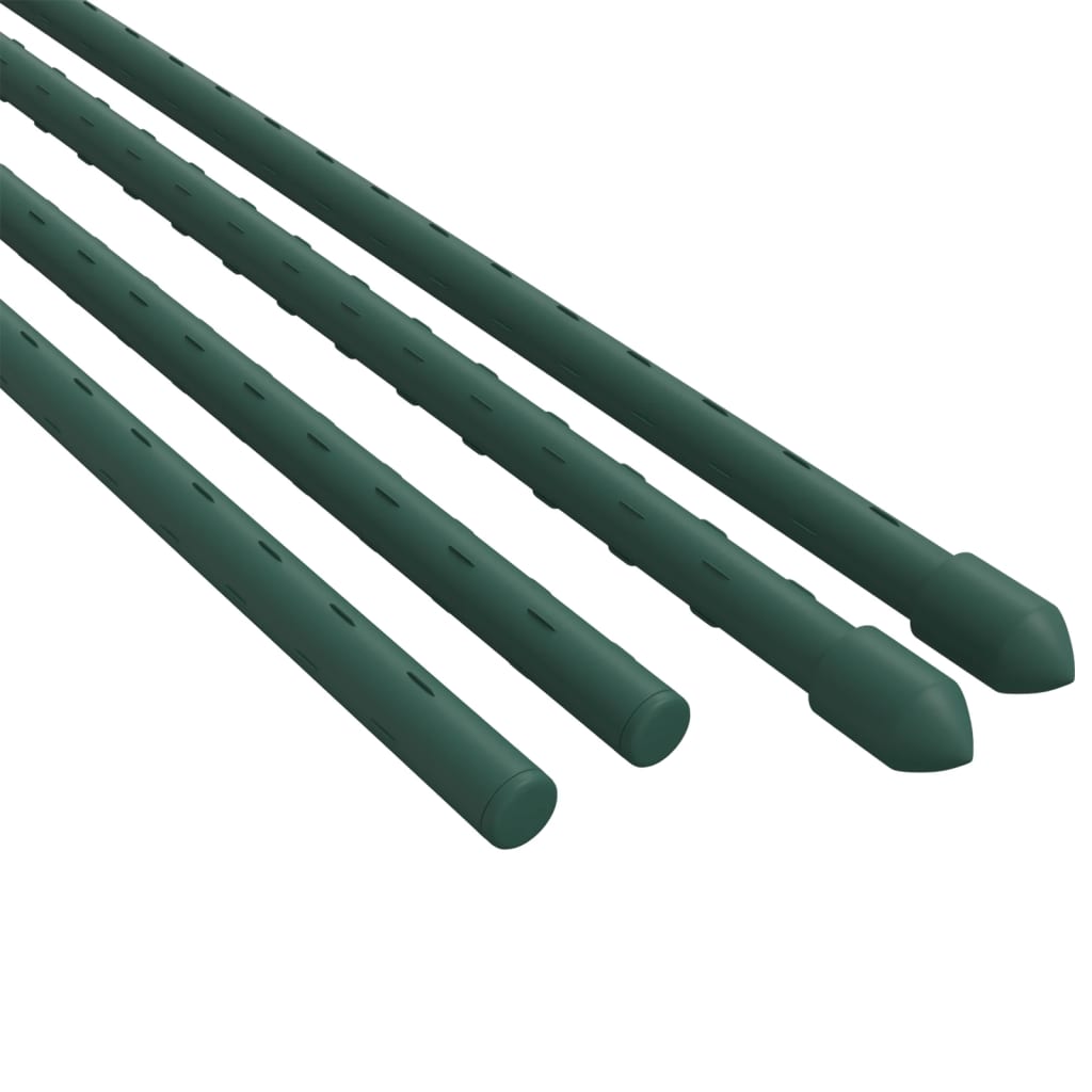 vidaXL Țăruși pentru plante de grădină, 30 buc., verde, 115 cm, oțel vidaXL Țăruși pentru plante de grădină, 30 buc., verde, 115 cm, oțel