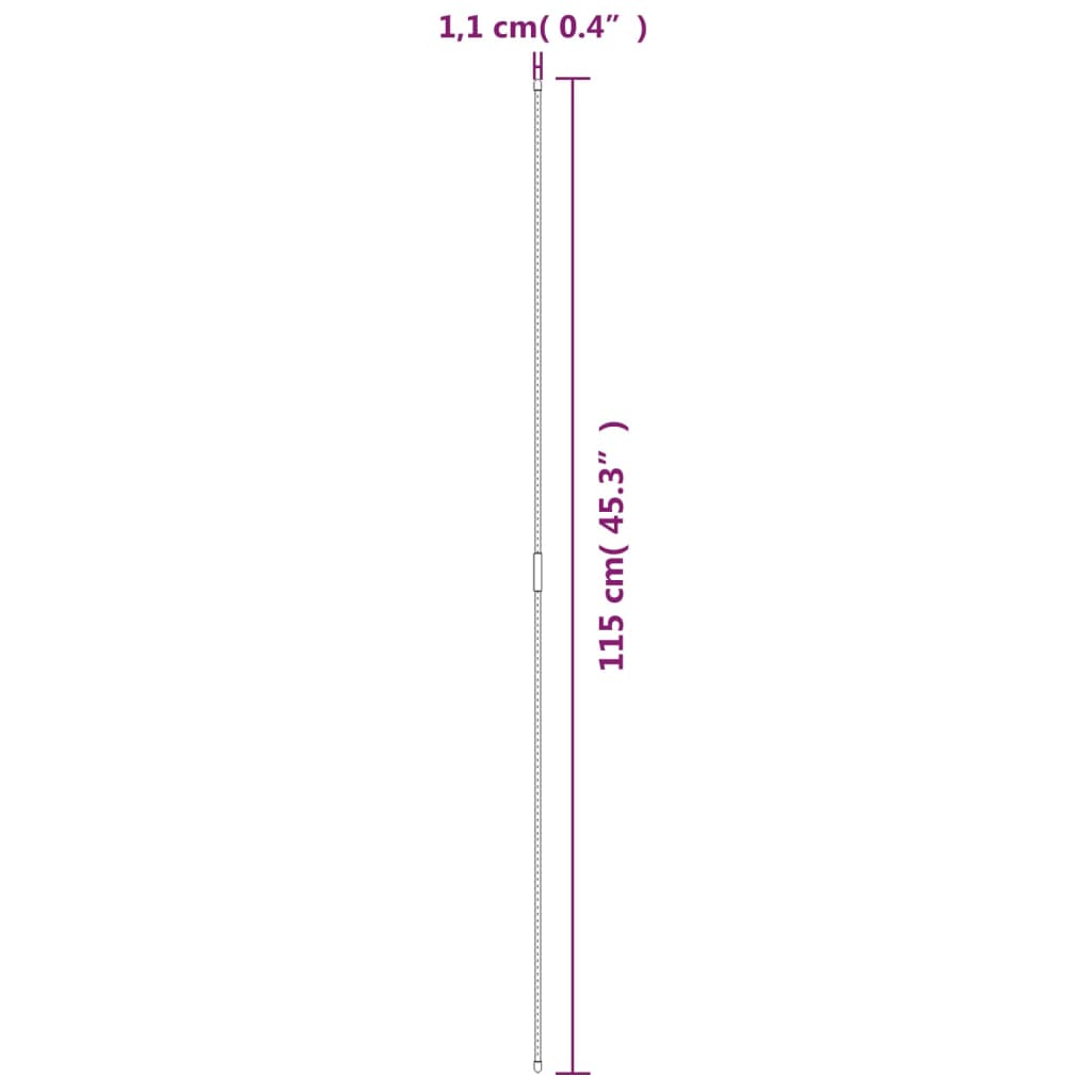 vidaXL Țăruși pentru plante de grădină, 30 buc., verde, 115 cm, oțel vidaXL Țăruși pentru plante de grădină, 30 buc., verde, 115 cm, oțel