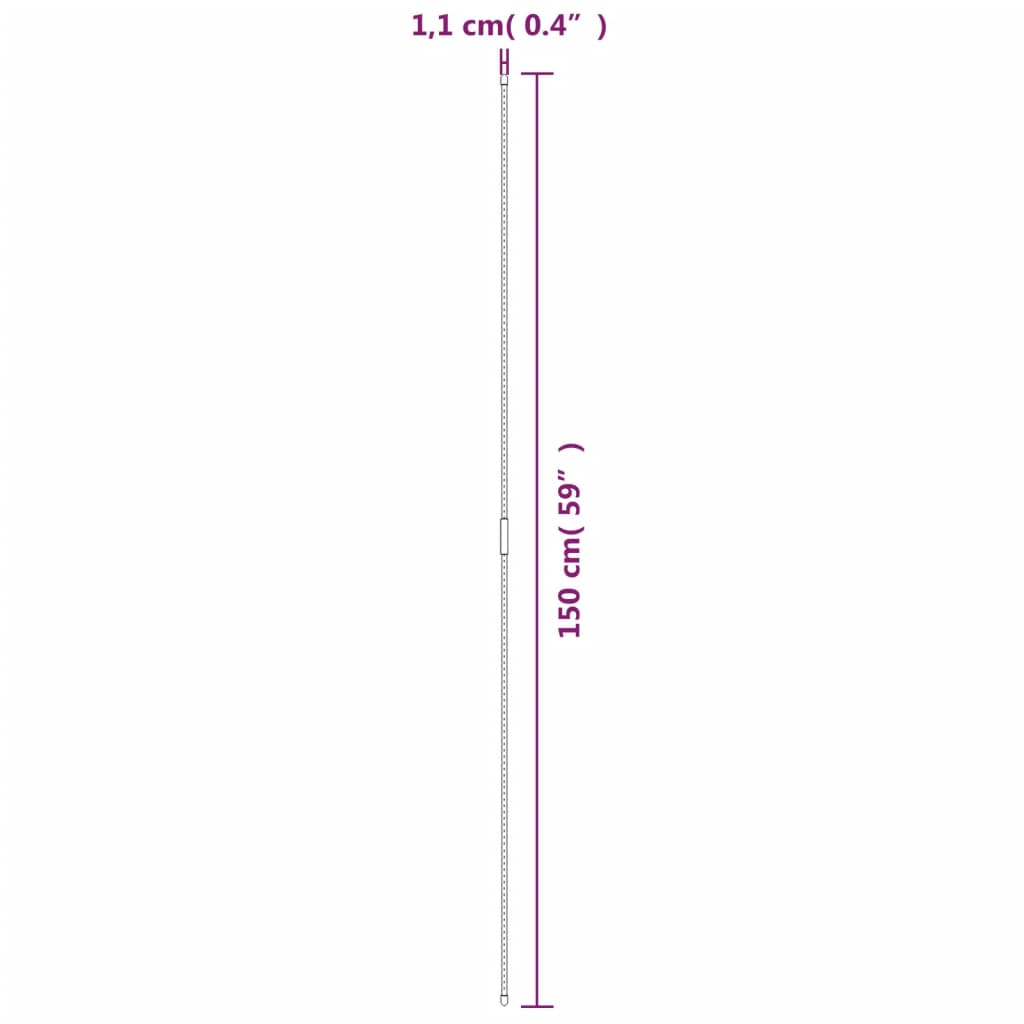 vidaXL Țăruși pentru plante de grădină, 30 buc., verde, 150 cm, oțel vidaXL Țăruși pentru plante de grădină, 30 buc., verde, 150 cm, oțel