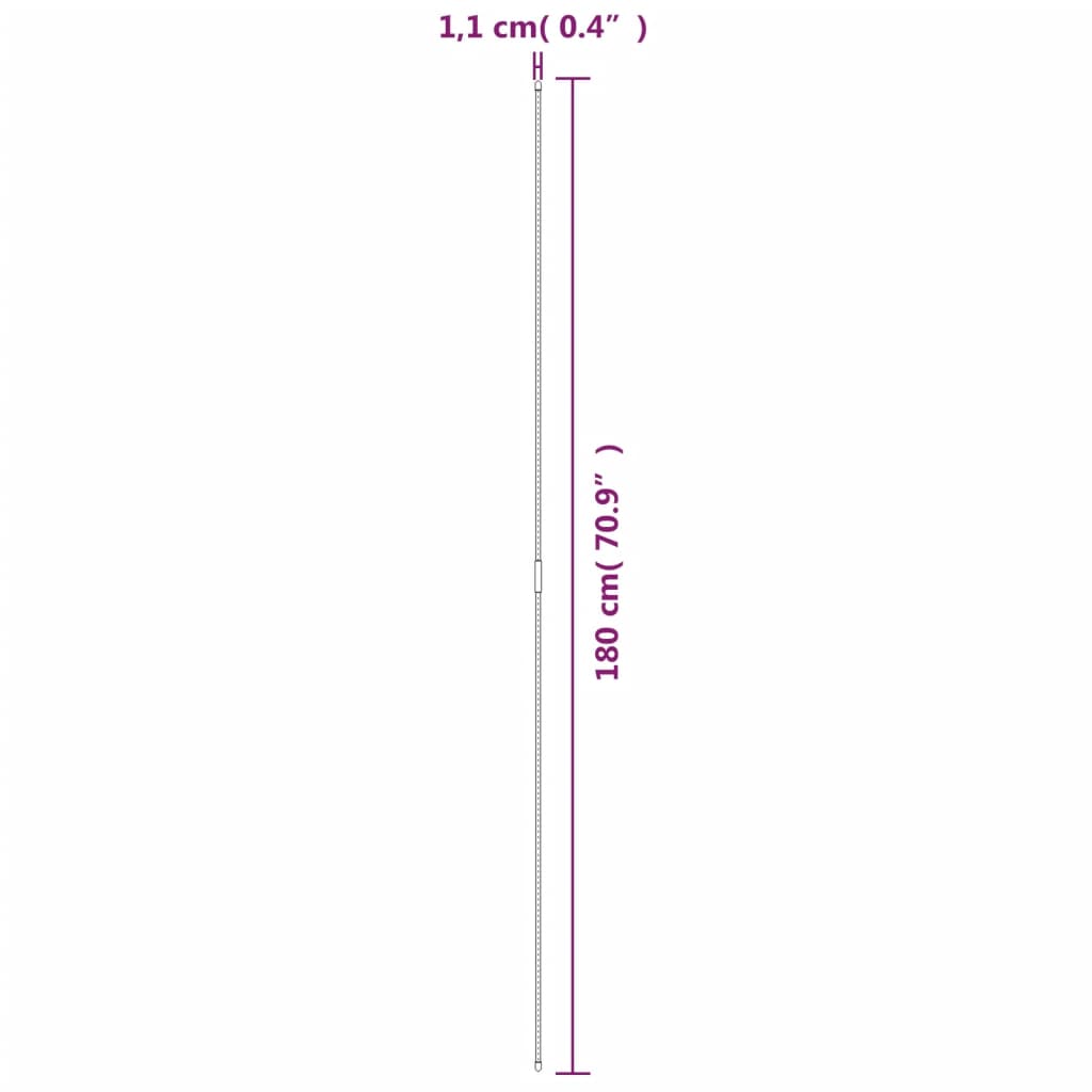 vidaXL Țăruși pentru plante de grădină, 30 buc., verde, 180 cm, oțel vidaXL Țăruși pentru plante de grădină, 30 buc., verde, 180 cm, oțel