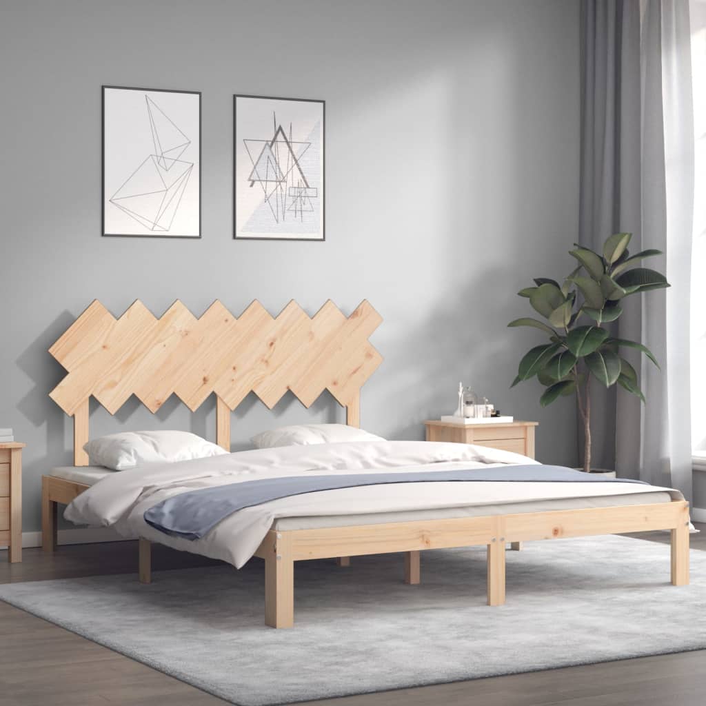 vidaXL Cadru de pat fără saltea, 160x200 cm, lemn masiv pin