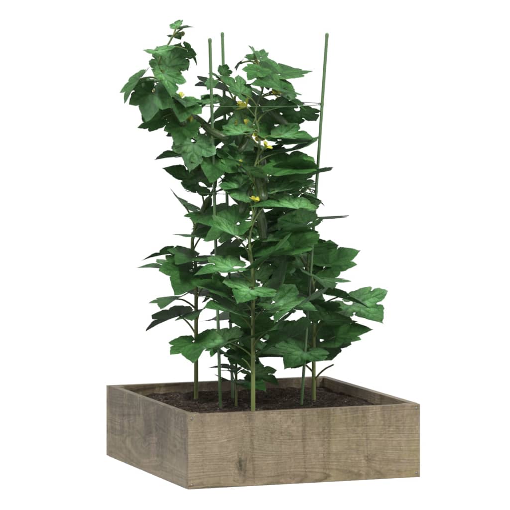 vidaXL Suport plante de grădină cu 3 inele, 5 buc, verde, 45 cm, oțel vidaXL Suport plante de grădină cu 3 inele, 5 buc, verde, 45 cm, oțel