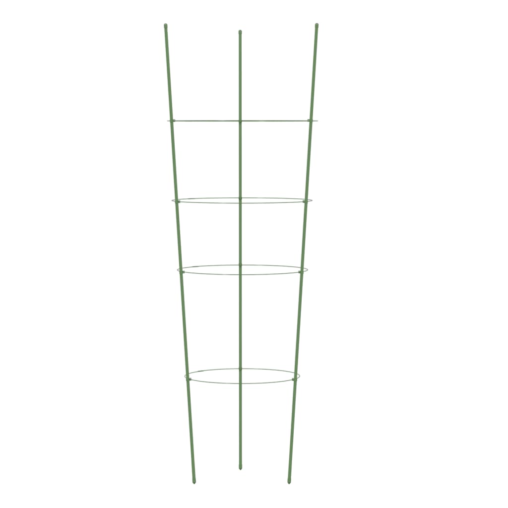 vidaXL Suport plante de grădină cu 4 inele, 5 buc, verde, 45 cm, oțel vidaXL Suport plante de grădină cu 4 inele, 5 buc, verde, 45 cm, oțel