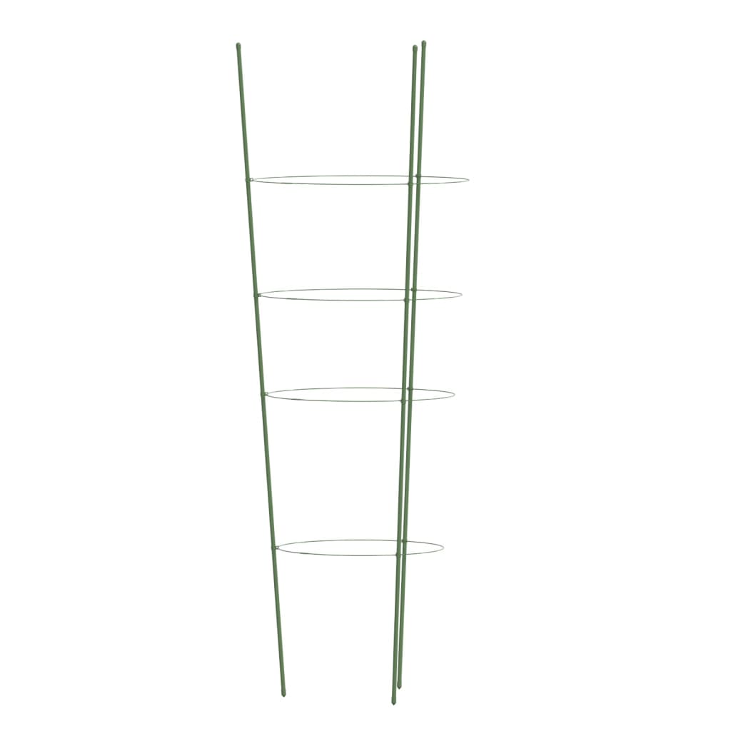 vidaXL Suport plante de grădină cu 4 inele, 5 buc, verde, 45 cm, oțel vidaXL Suport plante de grădină cu 4 inele, 5 buc, verde, 45 cm, oțel