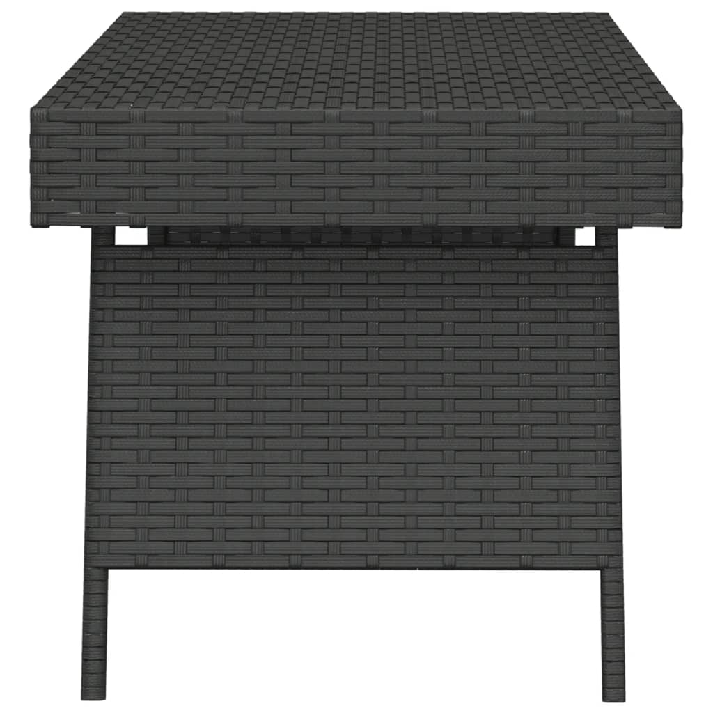 vidaXL Masă laterală pliantă, negru, 60x40x38 cm, poliratan vidaXL Masă laterală pliantă, negru, 60x40x38 cm, poliratan