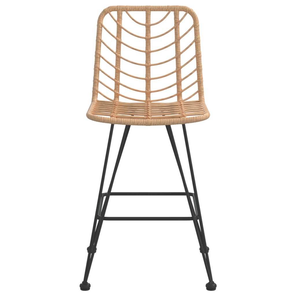 vidaXL Taburete de bar, 2 buc., 45x56x103,5 cm, ratan PE și oțel