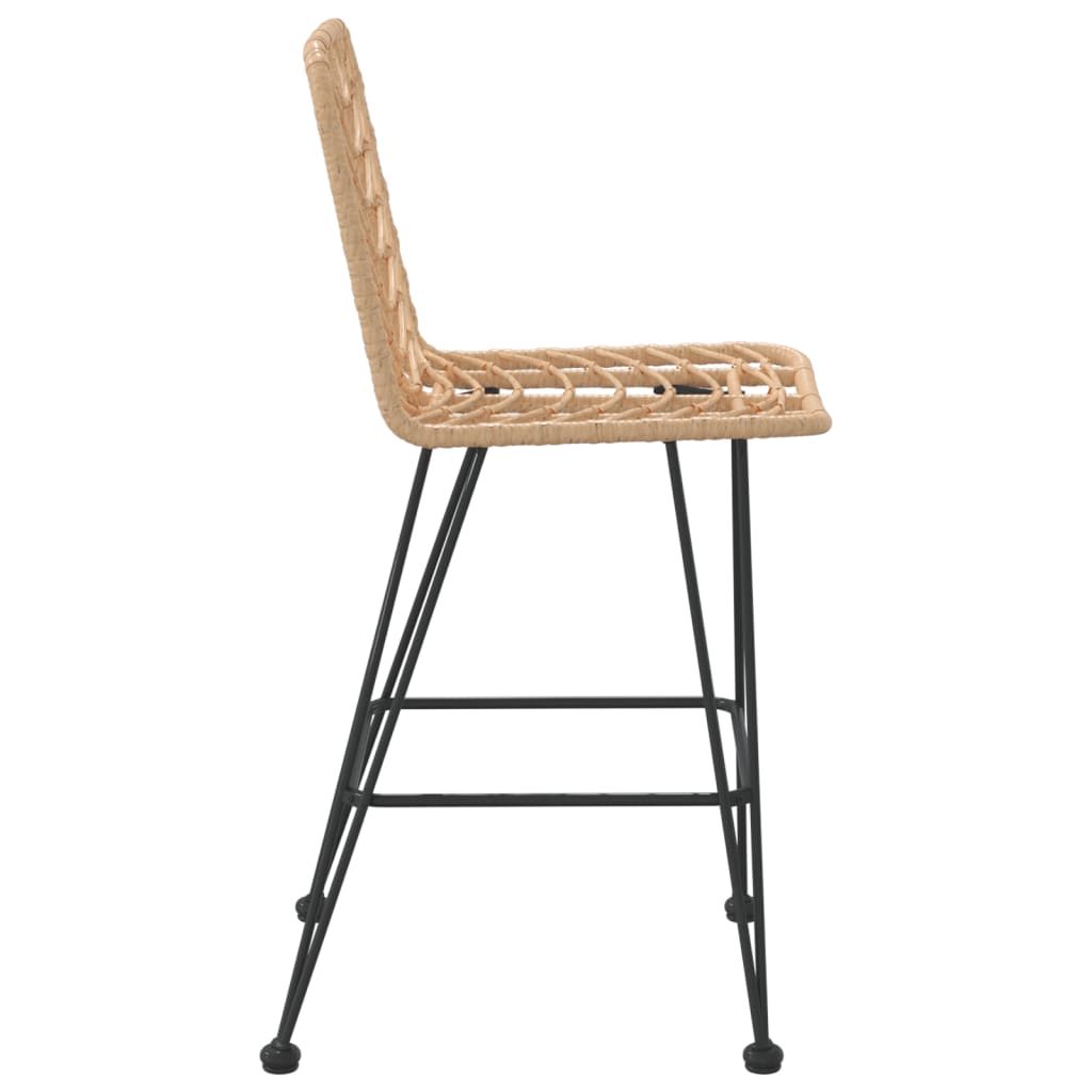 vidaXL Taburete de bar, 2 buc., 45x56x103,5 cm, ratan PE și oțel