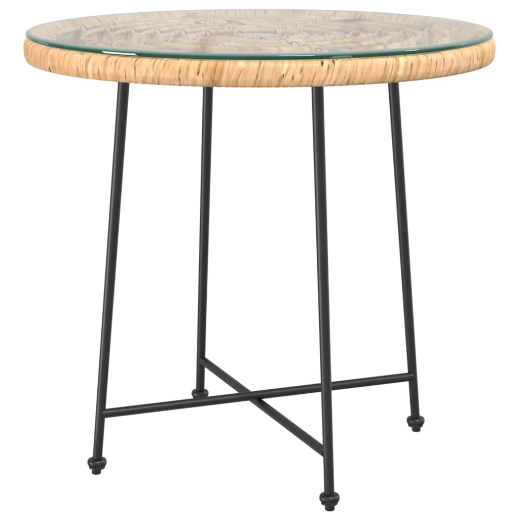 vidaXL Masă de bucătărie, Ø80 cm , sticlă securizată și oțel vidaXL Masă de bucătărie, Ø80 cm , sticlă securizată și oțel