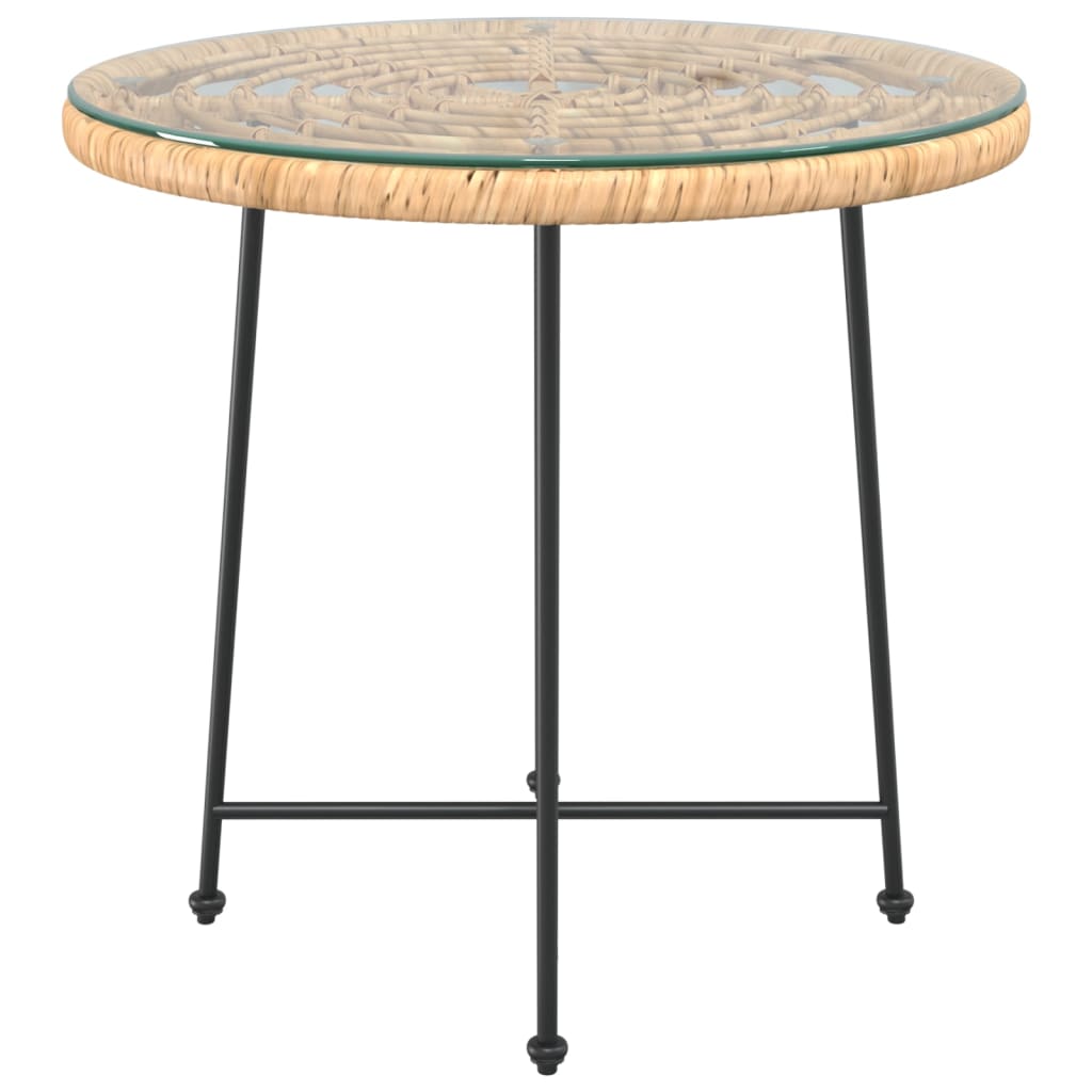 vidaXL Masă de bucătărie, Ø80 cm , sticlă securizată și oțel vidaXL Masă de bucătărie, Ø80 cm , sticlă securizată și oțel