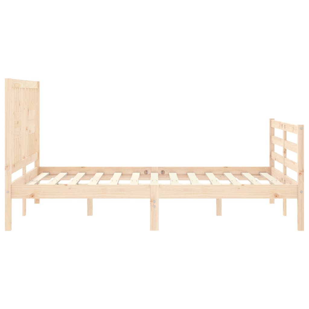 vidaXL Cadru de pat cu tăblie, 90x200 cm, lemn masiv vidaXL Cadru de pat cu tăblie, 90x200 cm, lemn masiv