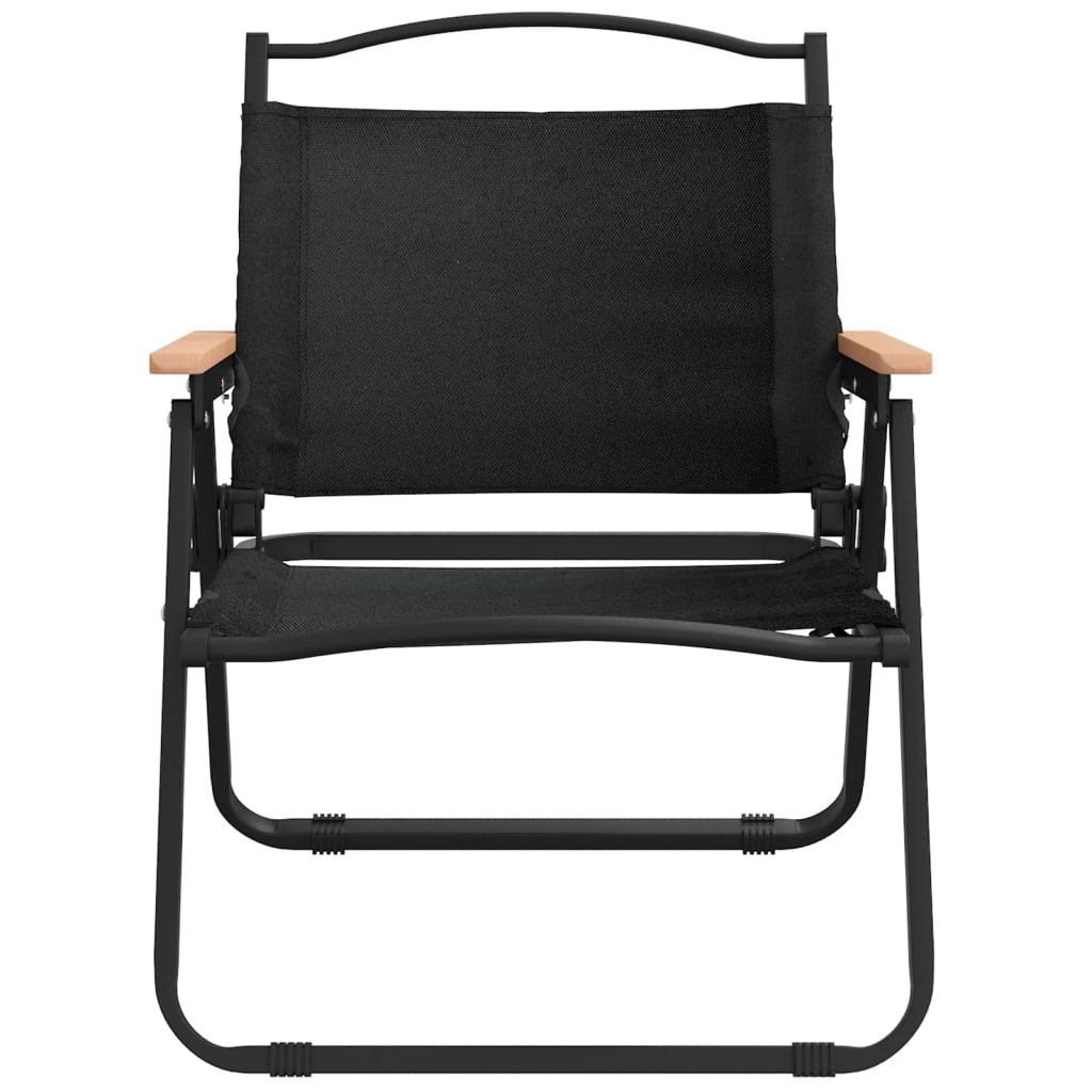 vidaXL Scaune de camping, 2 buc., negru, 54x43x59 cm, țesătură Oxford