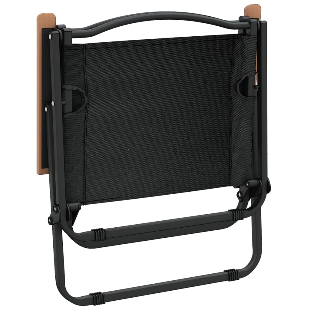 vidaXL Scaune de camping, 2 buc., negru, 54x43x59 cm, țesătură Oxford