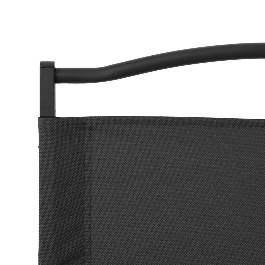 vidaXL Scaune de camping, 2 buc., negru, 54x43x59 cm, țesătură Oxford