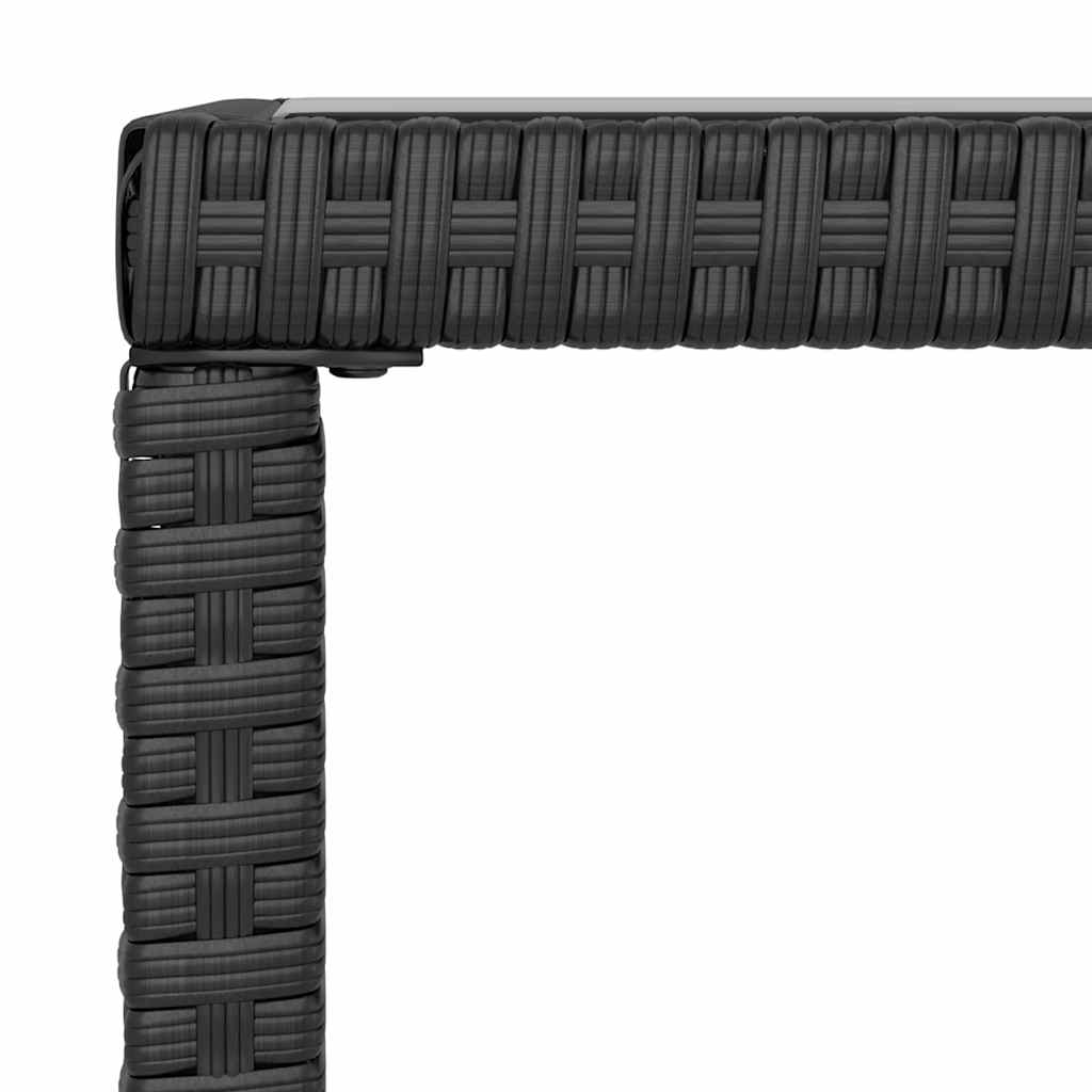 vidaXL Set mobilier relaxare grădină 4 piese cu perne poliratan negru