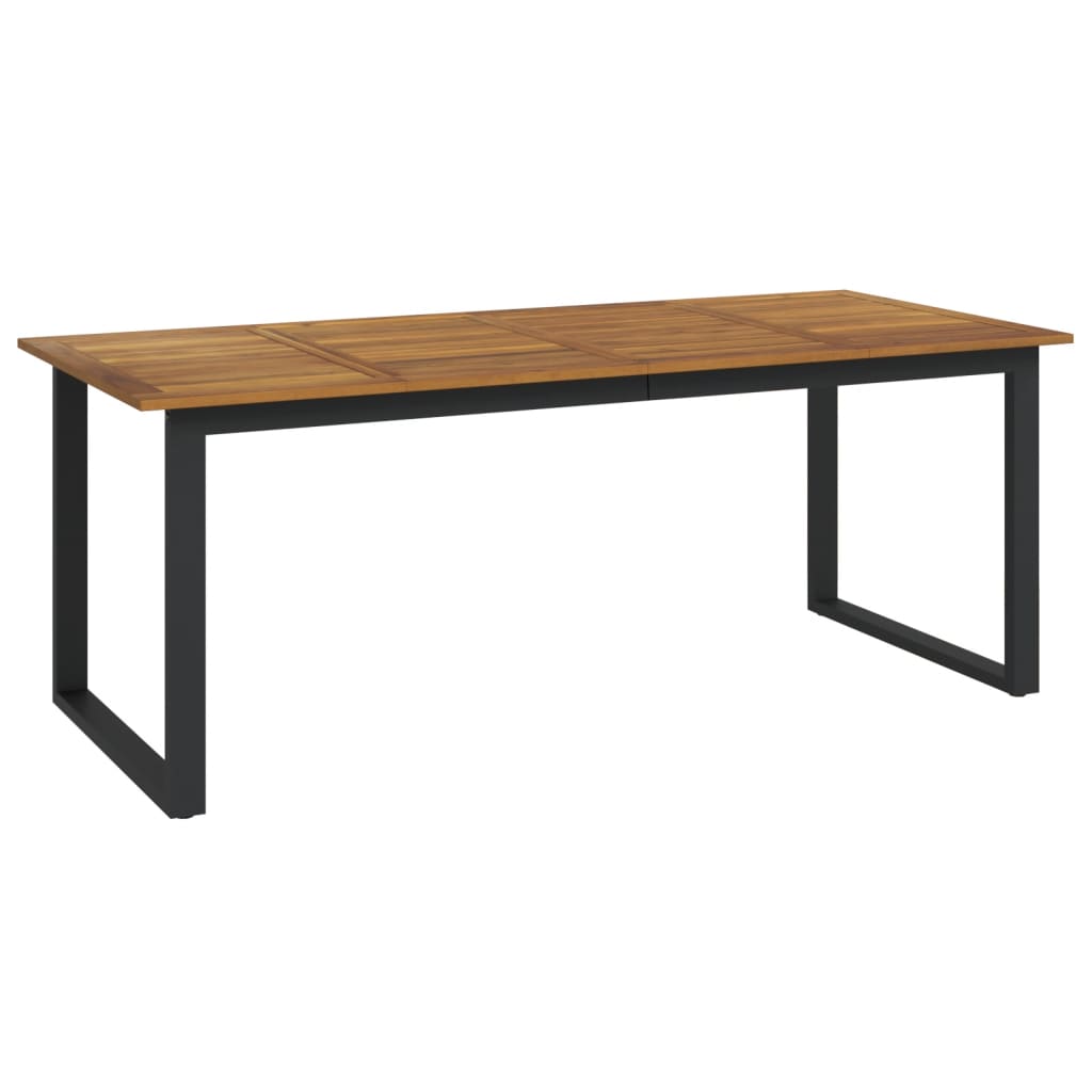 vidaXL Masă grădină picioare formă de U 200x90x75 cm lemn masiv acacia