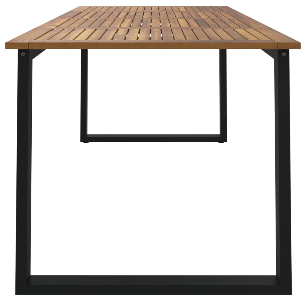 vidaXL Masă grădină picioare formă de U 200x90x75 cm lemn masiv acacia