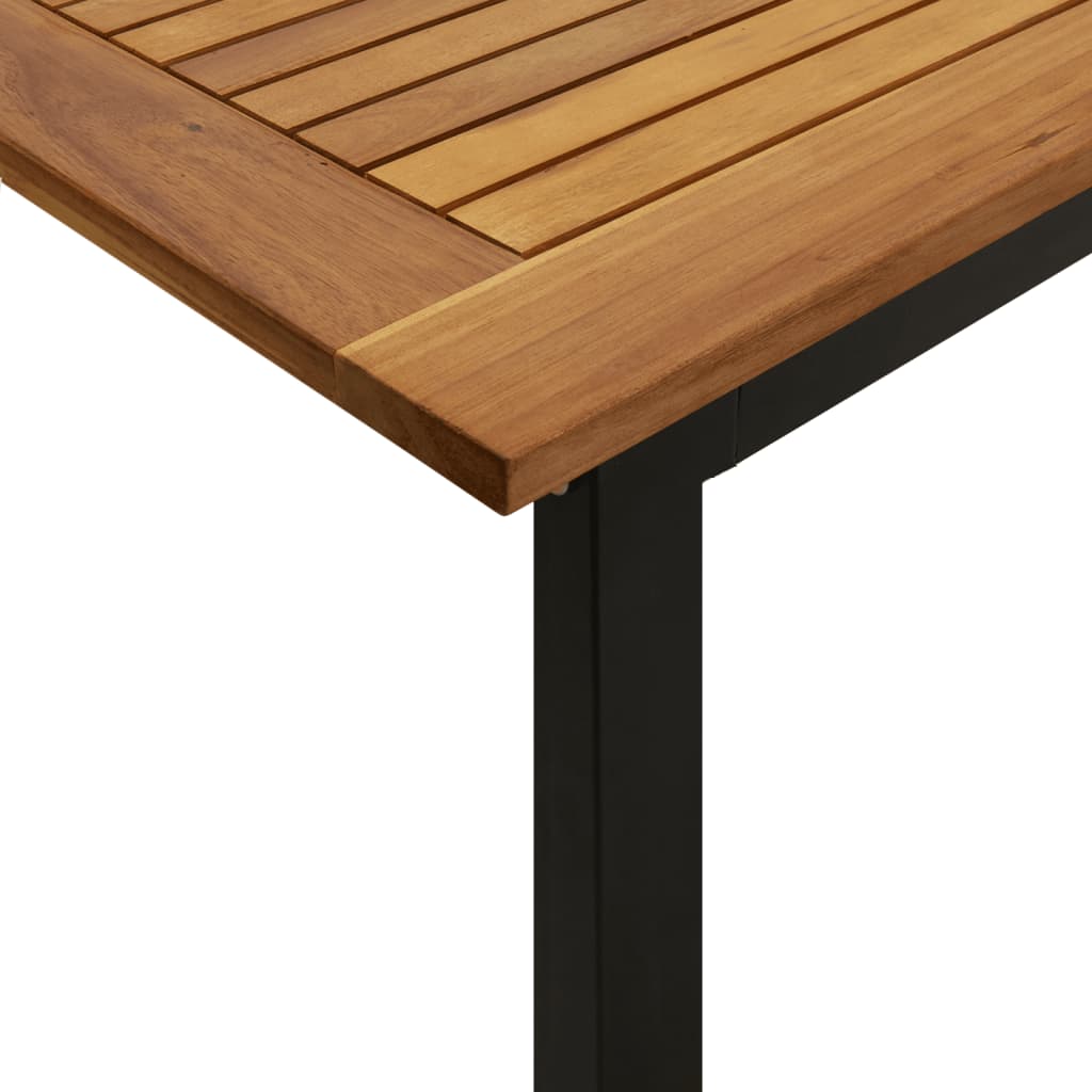 vidaXL Masă grădină picioare formă de U 200x90x75 cm lemn masiv acacia