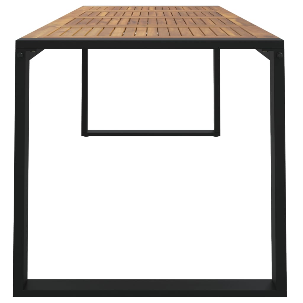 vidaXL Masă grădină picioare formă de U 200x90x75 cm lemn masiv acacia
