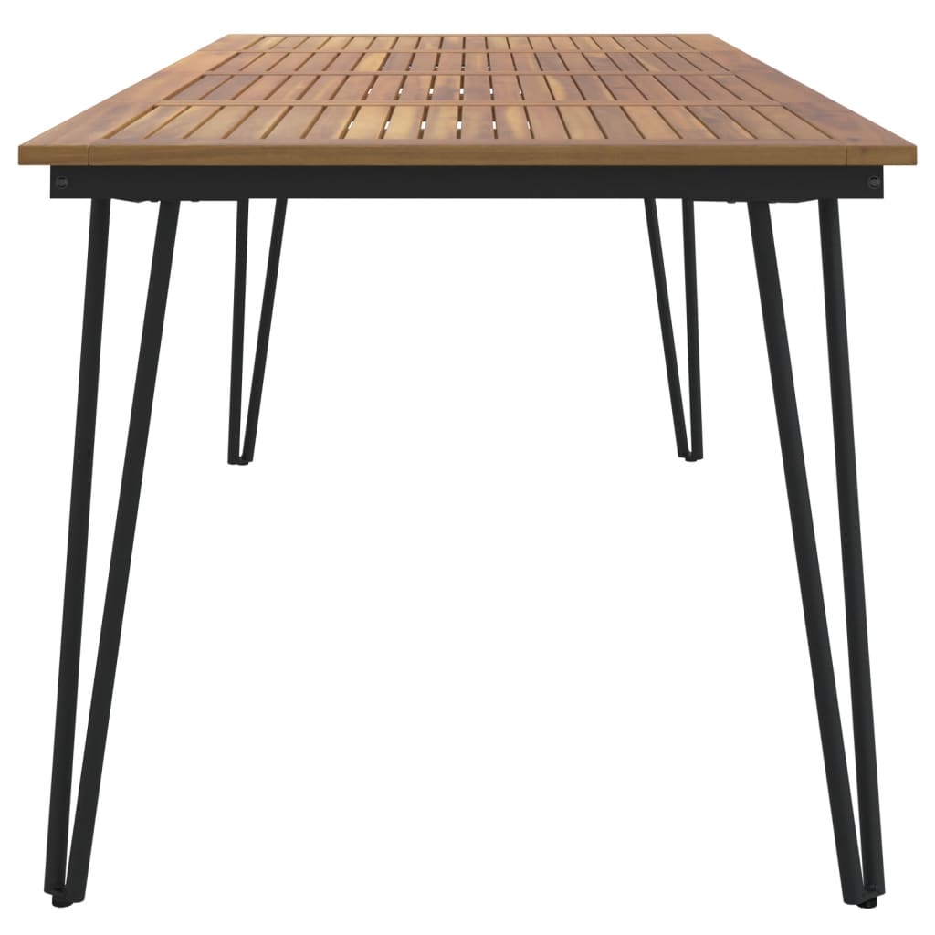 vidaXL Masă grădină picioare formă ac de păr 180x90x75 cm, lemn acacia
