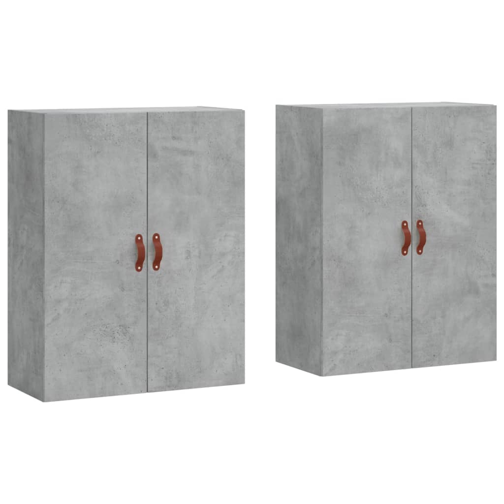 vidaXL Dulap cu montaj pe perete, 2 buc, gri beton, 69,5x34x90 cm vidaXL Dulap cu montaj pe perete, 2 buc, gri beton, 69,5x34x90 cm