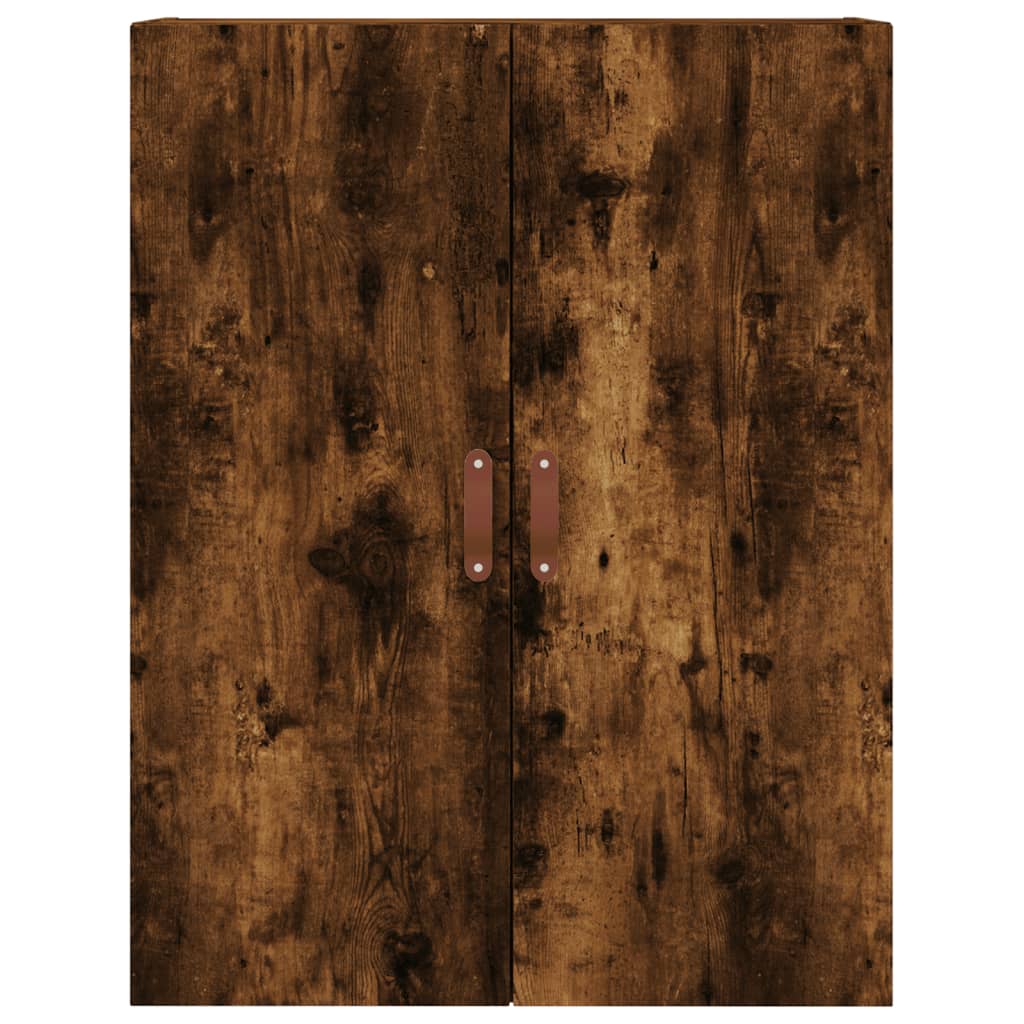 vidaXL Dulapuri montate pe perete, 2 buc, stejar afumat, 69,5x34x90 cm