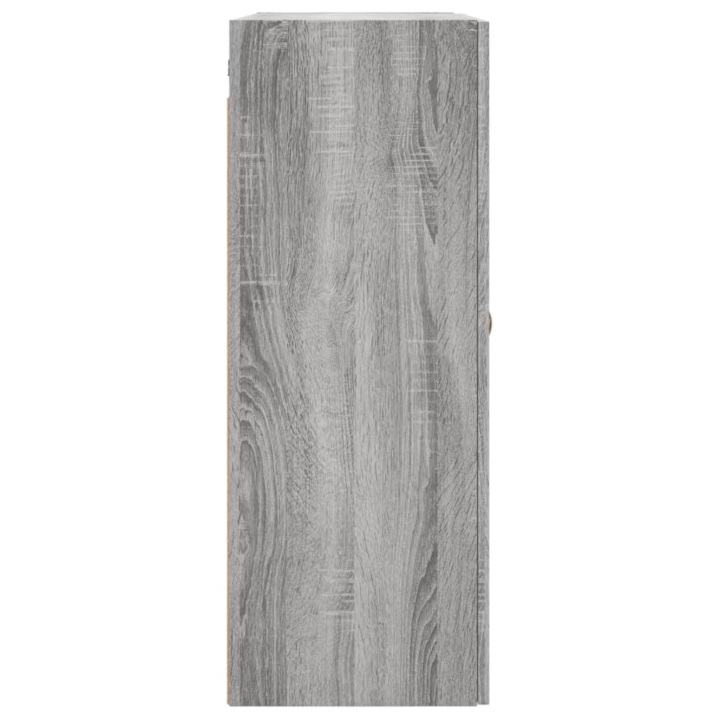 vidaXL Dulapuri montate pe perete, 2 buc, gri sonoma, 69,5x34x90 cm