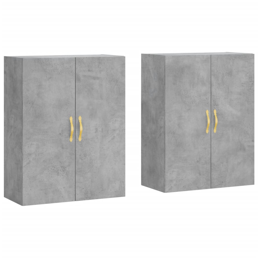 vidaXL Dulap cu montaj pe perete, 2 buc, gri beton, 69,5x34x90 cm vidaXL Dulap cu montaj pe perete, 2 buc, gri beton, 69,5x34x90 cm
