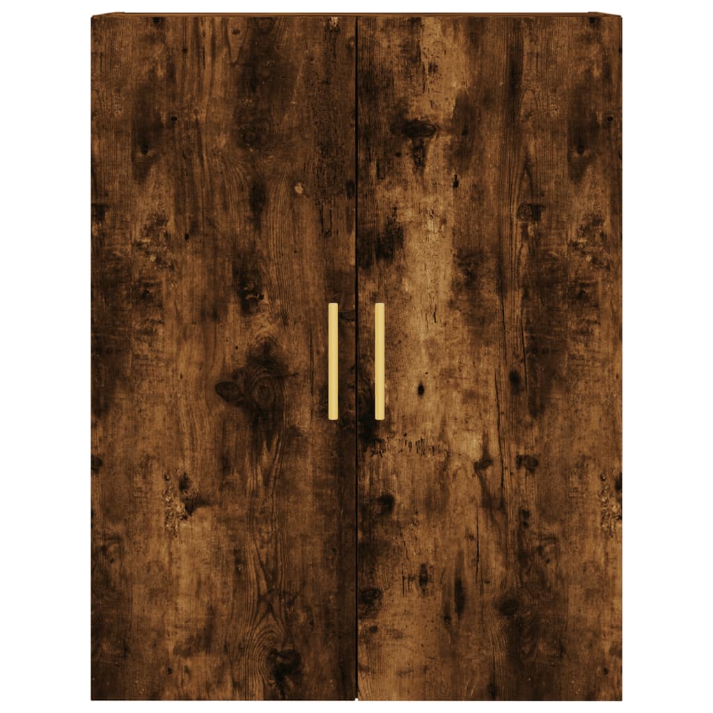 vidaXL Dulapuri montate pe perete, 2 buc, stejar afumat, 69,5x34x90 cm