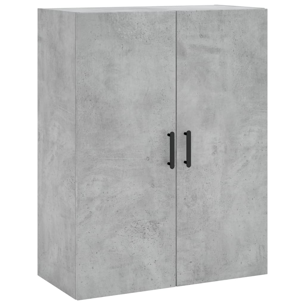 vidaXL Dulap cu montaj pe perete, 2 buc, gri beton, 69,5x34x90 cm
