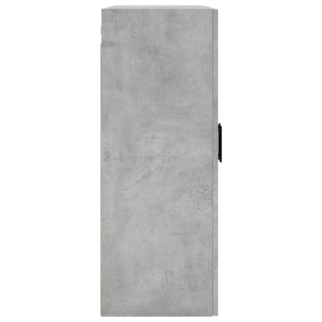 vidaXL Dulap cu montaj pe perete, 2 buc, gri beton, 69,5x34x90 cm