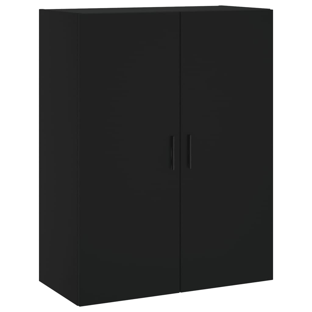 vidaXL Dulapuri cu montaj pe perete, 2 buc, negru, 69,5x34x90 cm