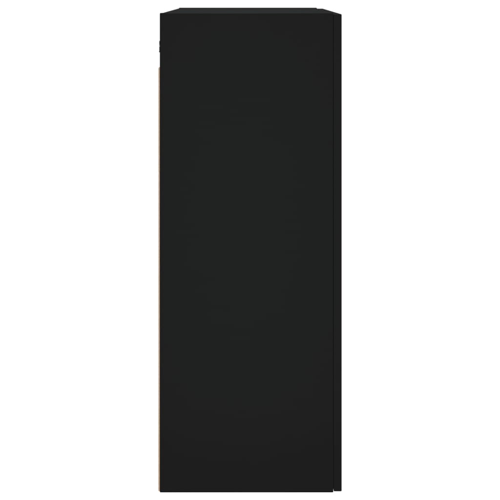 vidaXL Dulapuri cu montaj pe perete, 2 buc, negru, 69,5x34x90 cm