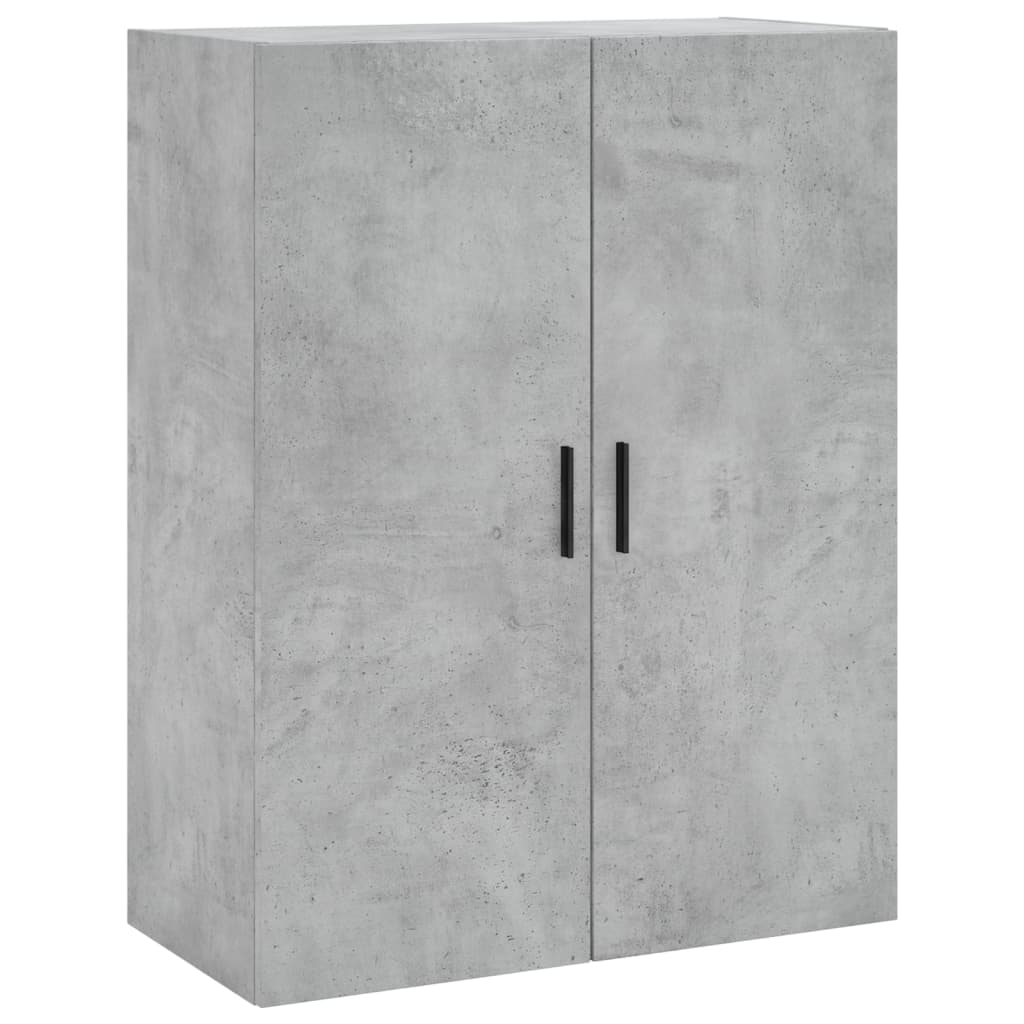 vidaXL Dulap cu montaj pe perete, 2 buc, gri beton, 69,5x34x90 cm