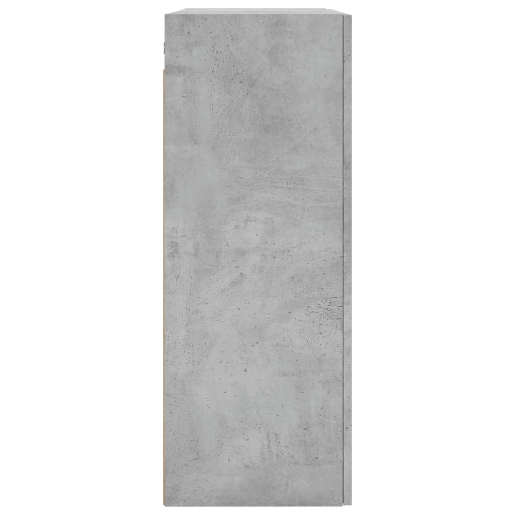 vidaXL Dulap cu montaj pe perete, 2 buc, gri beton, 69,5x34x90 cm