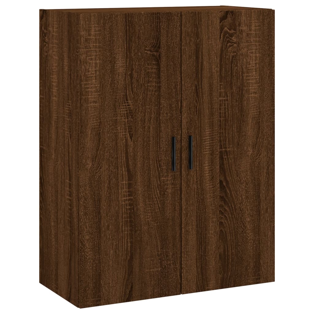 vidaXL Dulapuri montate pe perete, 2 buc, stejar maro, 69,5x34x90 cm