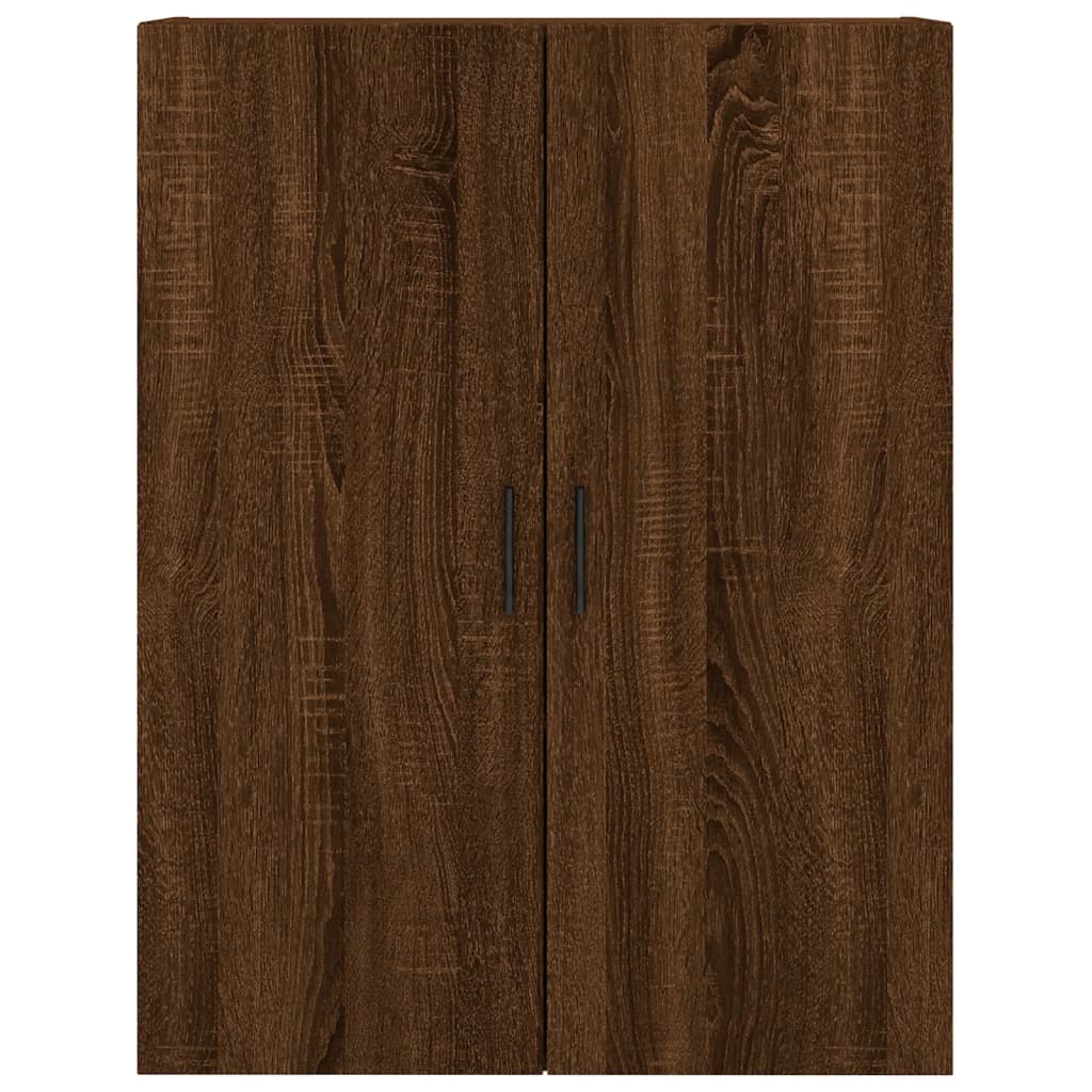vidaXL Dulapuri montate pe perete, 2 buc, stejar maro, 69,5x34x90 cm