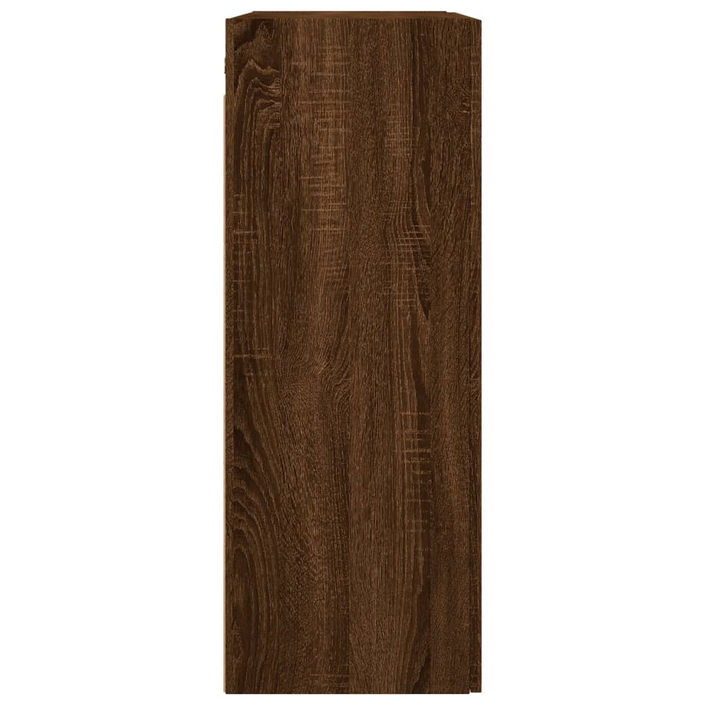 vidaXL Dulapuri montate pe perete, 2 buc, stejar maro, 69,5x34x90 cm