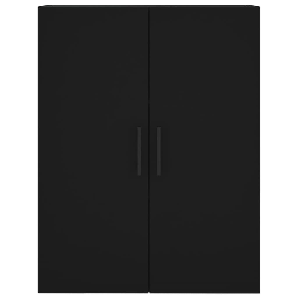vidaXL Dulapuri cu montaj pe perete, 2 buc, negru, 69,5x34x90 cm