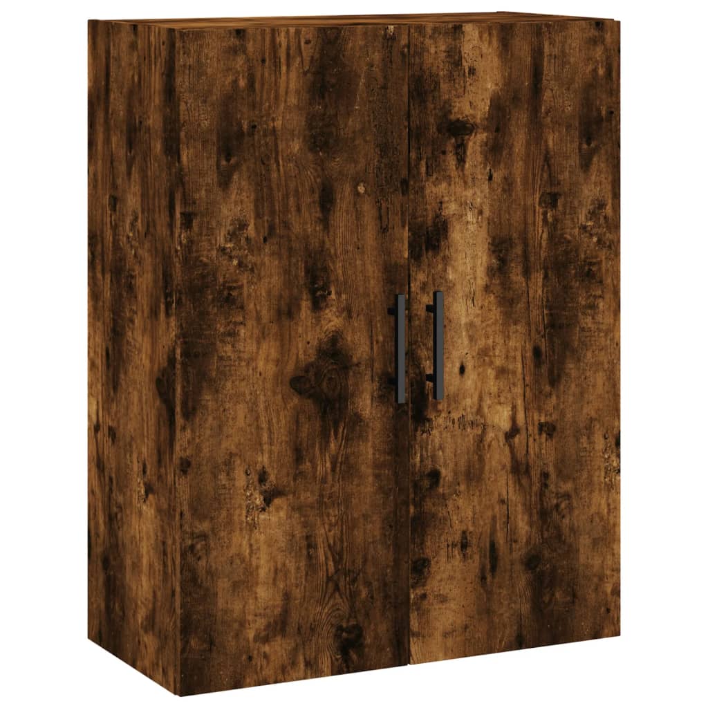 vidaXL Dulapuri montate pe perete, 2 buc, stejar afumat, 69,5x34x90 cm