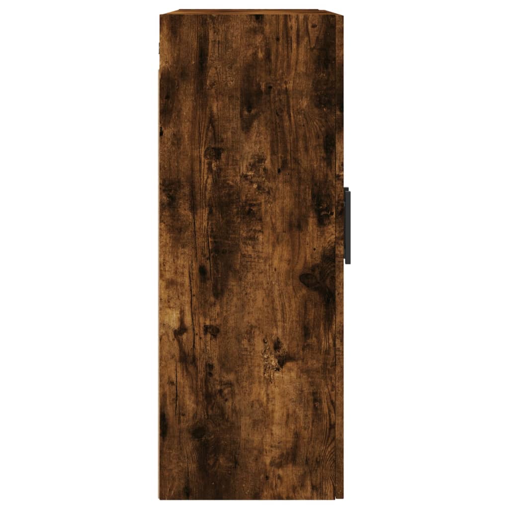 vidaXL Dulapuri montate pe perete, 2 buc, stejar afumat, 69,5x34x90 cm