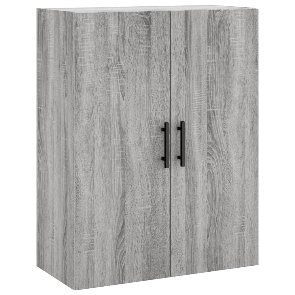 vidaXL Dulapuri montate pe perete, 2 buc, gri sonoma, 69,5x34x90 cm