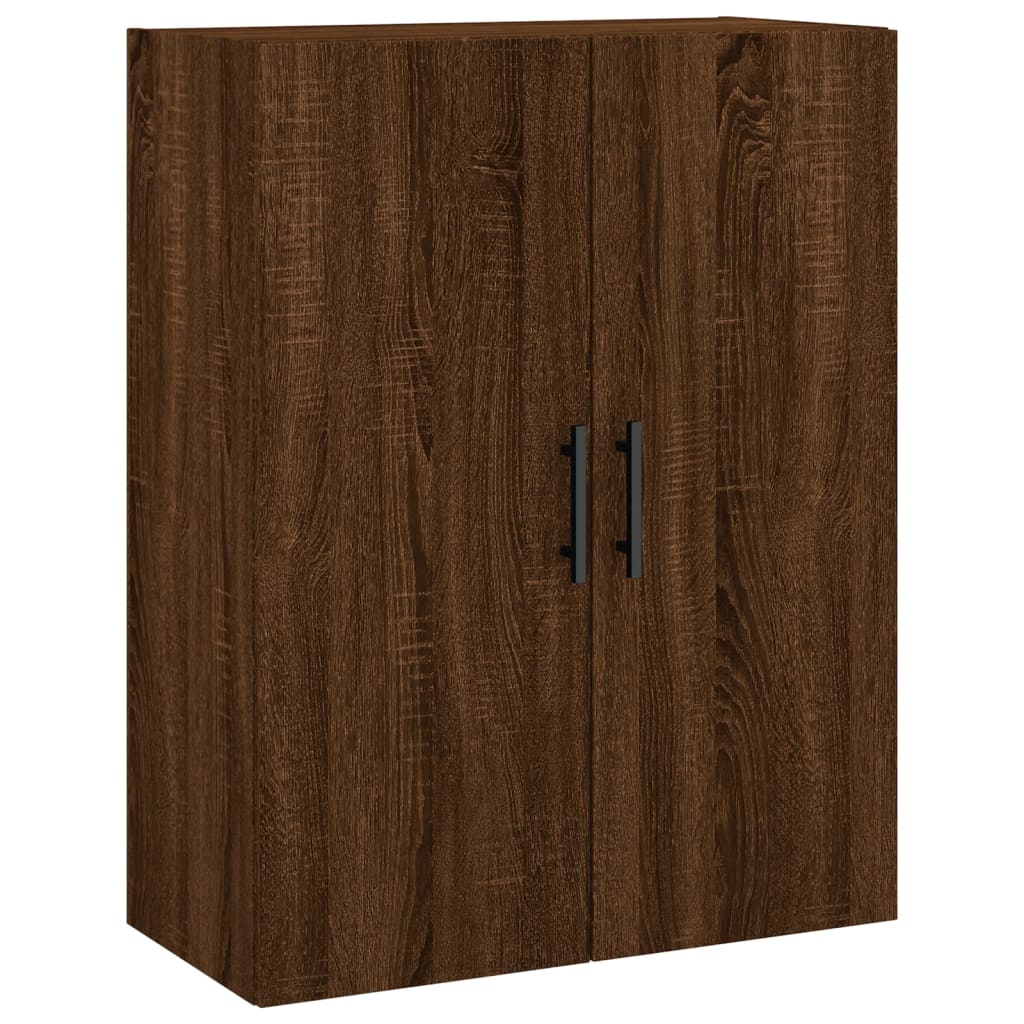 vidaXL Dulapuri montate pe perete, 2 buc, stejar maro, 69,5x34x90 cm