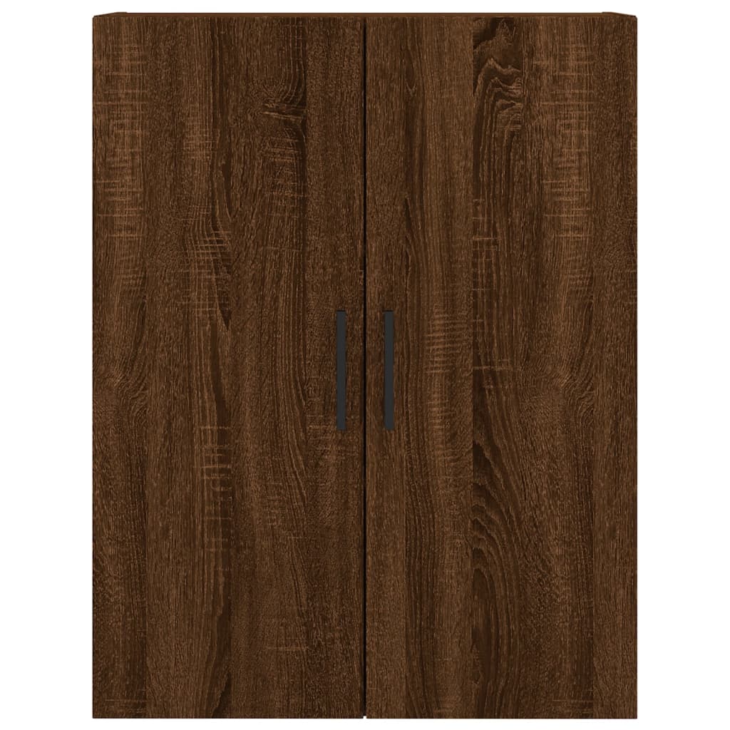 vidaXL Dulapuri montate pe perete, 2 buc, stejar maro, 69,5x34x90 cm