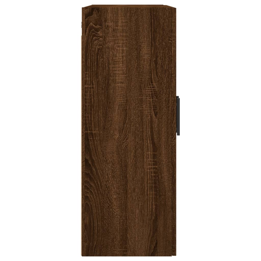 vidaXL Dulapuri montate pe perete, 2 buc, stejar maro, 69,5x34x90 cm