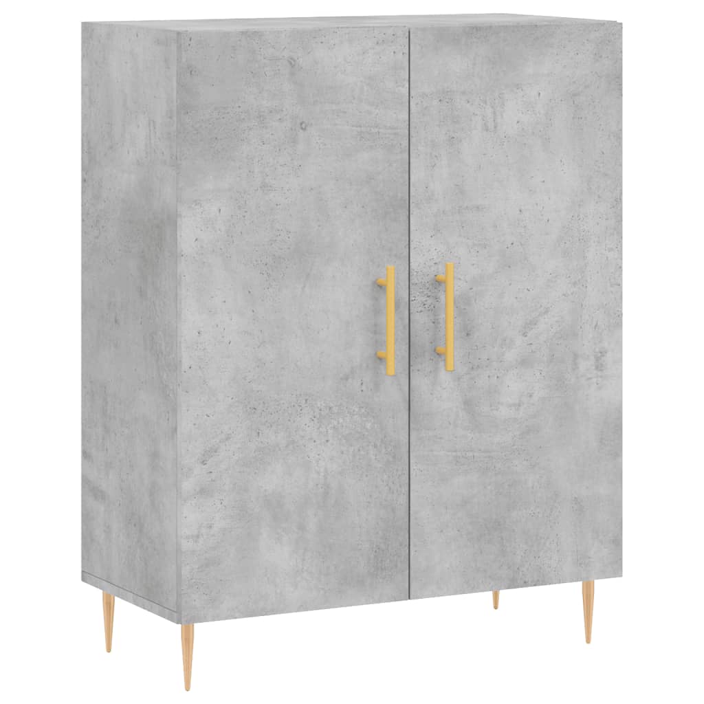 vidaXL Dulap înalt, gri beton, 69,5x34x180, lemn compozit